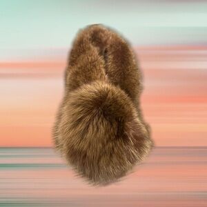 Luxurious Brown Fox Fur Scarf